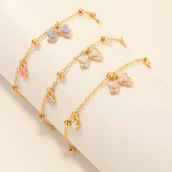 SHEIN Other - 3pcs Girls Bow Decor Bracelet
